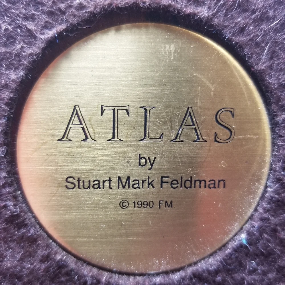 ATLAS BRONZE STATUE BY STUART MARK FELDMAN - 1990
